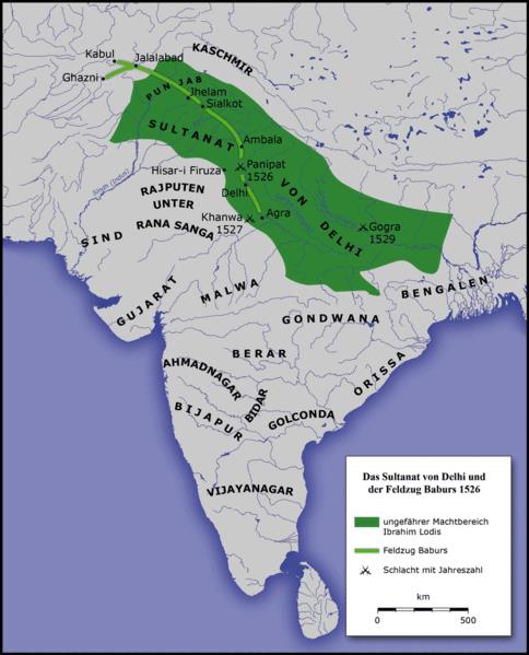 Sultanate at the Time of Babur's Invasion (1526)