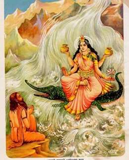 The myth of River Ganga descending to Earth from the great penance performed by Bhagiratha to Lord Shiva.