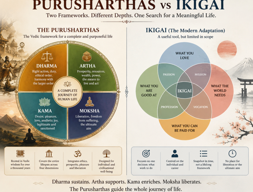 Ikigai Vs Purushartha Ikigai: A Modern Simplification That Sacrificed Ancient Depth